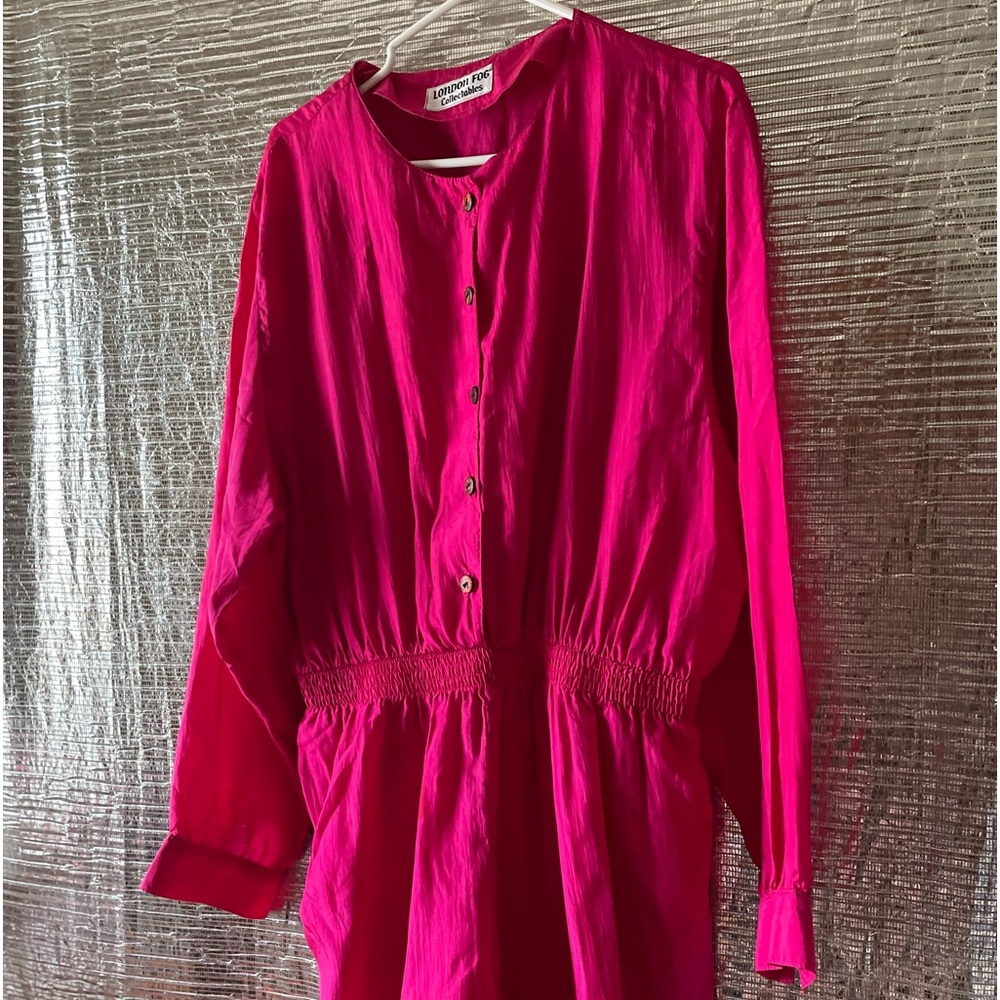 Vintage fuchsia silk jumpsuit